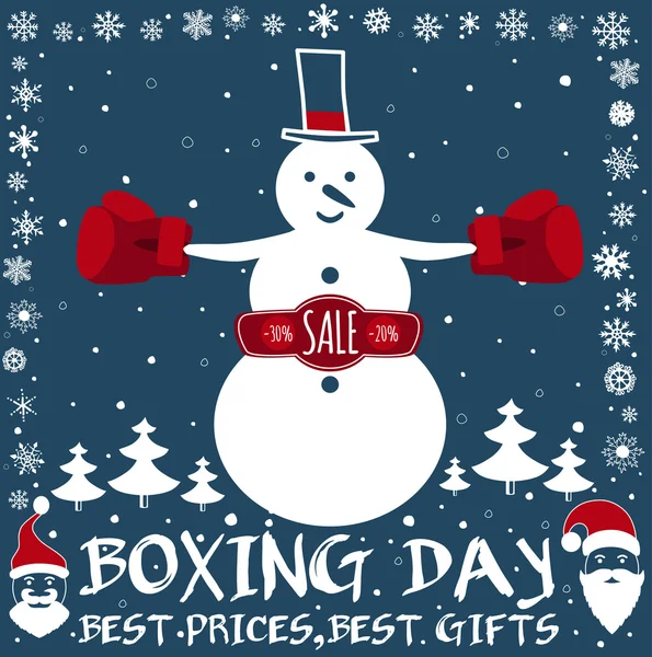 Boxing day card. — Stockvector