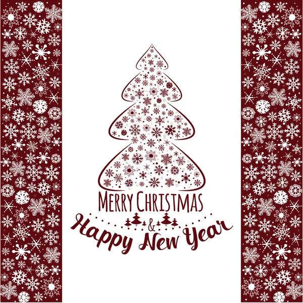 Mutlu yeni yıl ve mutlu Noeller. Tatil kartı — Stok Vektör
