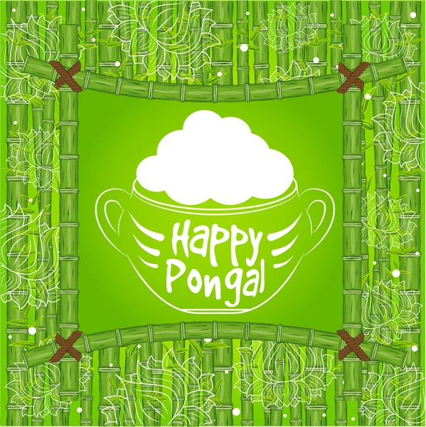 Festa del raccolto indiano, Happy Pongal . — Vettoriale Stock