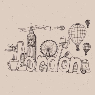 Şehir Londra. Serbest kroki
