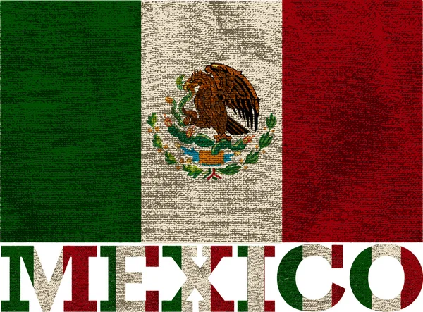 Mexican flag, vector illustration — Stock Vector