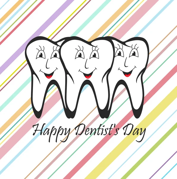 Feliz Día del Dentista . — Vector de stock