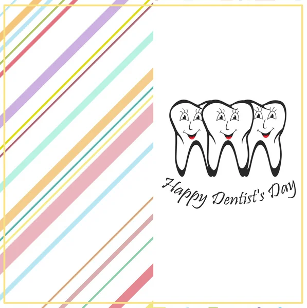 Happy tandläkare dag. — Stock vektor
