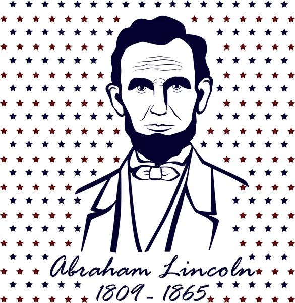 Sziluettjét Abraham Lincoln — Stock Vector