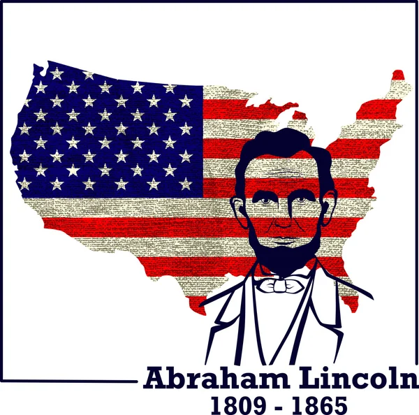 Silhouette Abraham Lincoln — Stock vektor