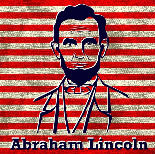 Silhouette Abraham Lincoln — Stockvektor