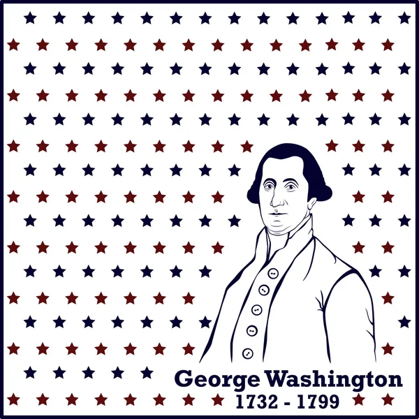 Silhouette george washington — Stock vektor