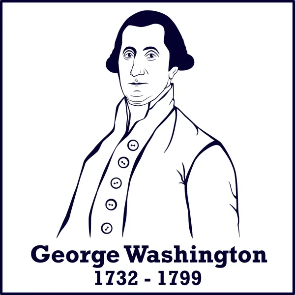 Silhouette george washington — Stockvektor