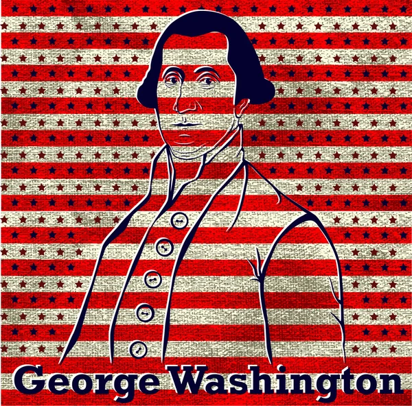 Silhouette george washington — Stock vektor