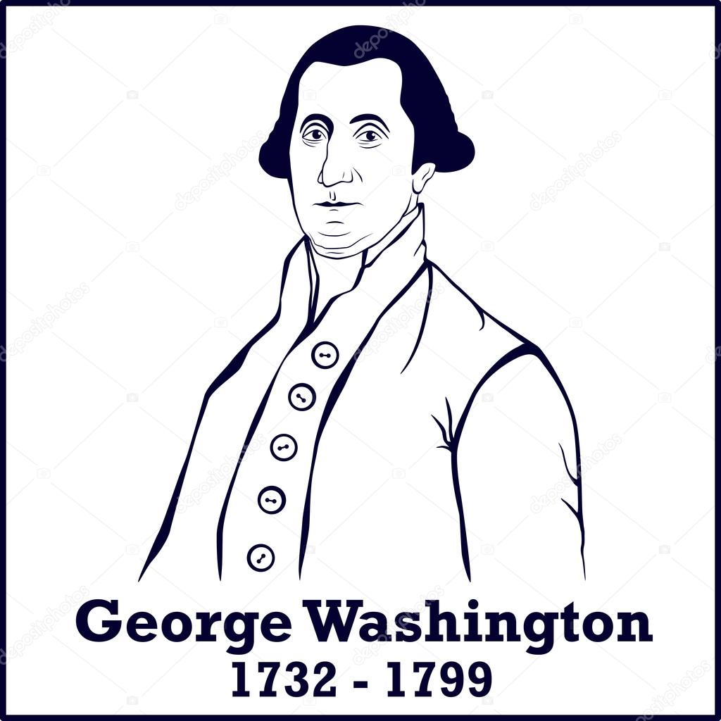 Volland patriottico Silhouette ~ George Washington preventivo Eagle dorati 