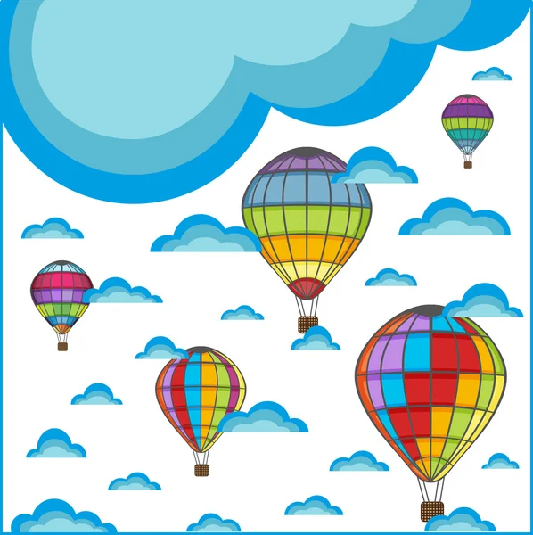 Air balloon composition — Stock Vector