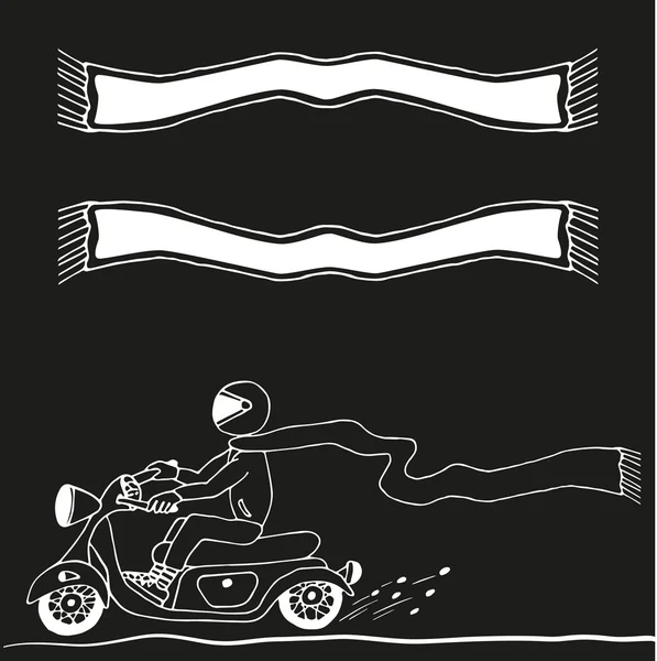 Koleś na motocykl — Wektor stockowy