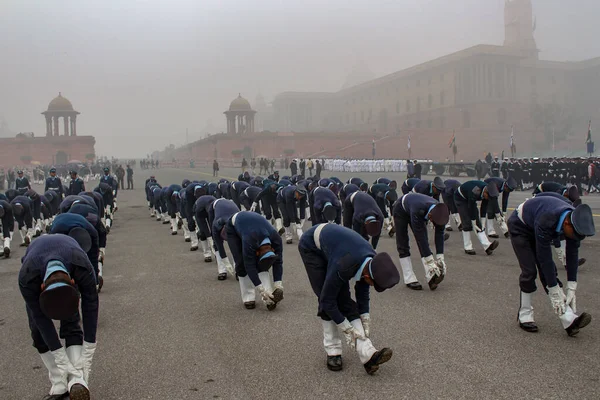 Porte Inde New Delhi Inde Janvier 2020 Des Soldats Armée — Photo