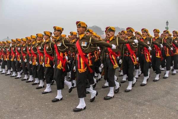 India Gate New Delhi Indie Styczeń 2020 Żołnierze Armii Indyjskiej — Zdjęcie stockowe