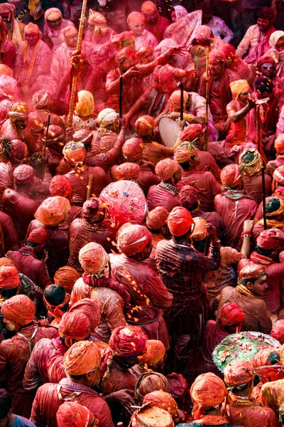 Mathura Uttar Pradesh Hindistan Ocak 2020 Nsanlar Krishna Daki Holi — Stok fotoğraf