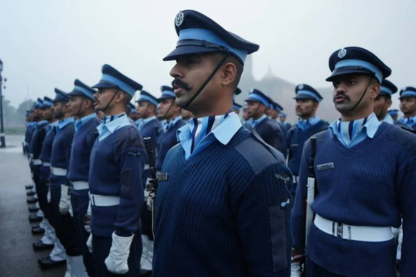 Delhi New Delhi Inde Janvier 2021 Répétition Armée Indienne Police — Photo