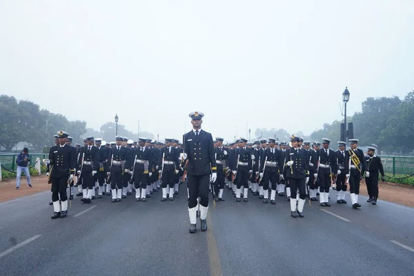 Delhi New Delhi Inde Janvier 2021 Répétition Armée Indienne Police — Photo