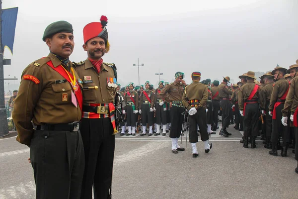 Delhi New Delhi Inde Janvier 2021 Répétition Armée Indienne Police — Photo