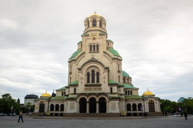 Sofya / Bulgaristan, 13 Mayıs 2019: Bulgaristan 'ın başlıca turistik merkezi: Alexander Nevsky Anıt Katedrali