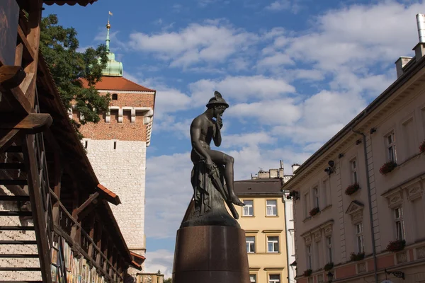 Eine Statue in Krakau — Stockfoto