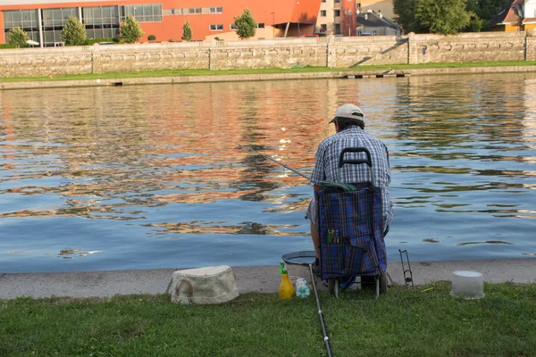 Fiskare man i Krakow — Stockfoto