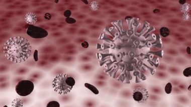 Coronavirus 2019-nCov romanı Coronavirus konsepti Asya gribi salgını ve koronavirüs gribi salgını için sorumludur. Mikroskop virüsü yaklaşıyor. 3d oluşturma.