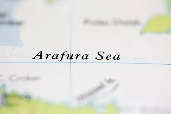 Прибережна Глибина Поля Фокусується Географічному Розташуванні Арафурського Моря Біля Узбережжя — стокове фото