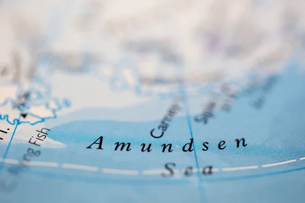 Ondiepe Scherptediepte Geografische Kaart Van Ligging Van Amundsen Zee Voor Rechtenvrije Stockfoto's
