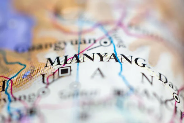 Долинна Глибина Поля Фокусується Географічному Розташуванні Міста Міаньян Материк Китаю — стокове фото