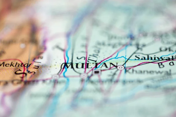 Пустельна Глибина Поля Фокусується Географічному Розташуванні Континенту Мултан Пакистан Азія — стокове фото