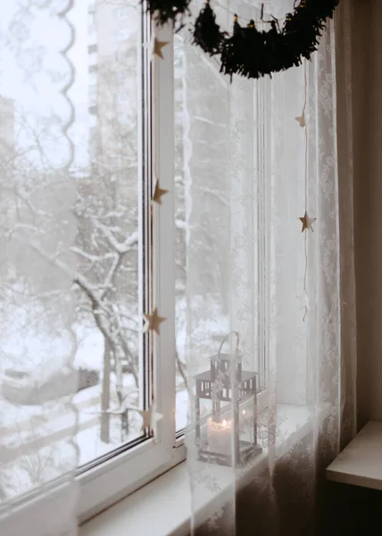 Kış Günü Evden Manzara — Stok fotoğraf