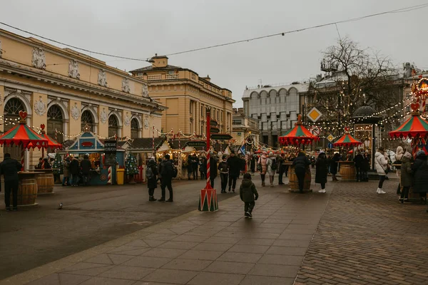 Санкт Петербург Росія 2021 Вид Зимові Вулиці — стокове фото