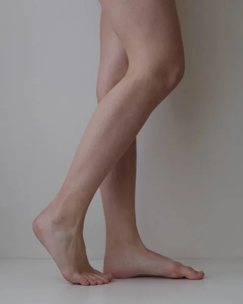 Frauenbeine Ohne Retusche — Stockfoto