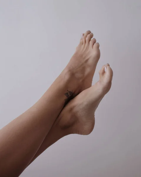 Ženy Nohy Bez Retuše — Stock fotografie