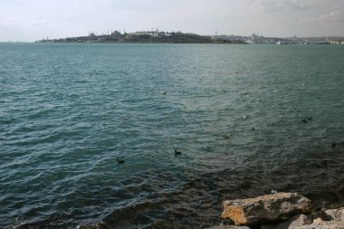 İstanbul 'daki mermer deniz manzarası 