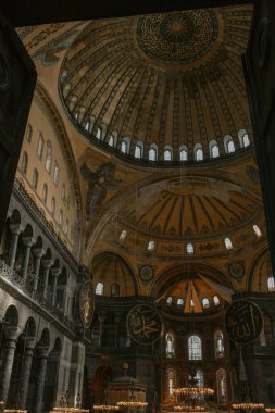 İstanbul, Türkiye - 01 Şubat 2021: İstanbul 'daki Ayasofya Müzesi manzarası