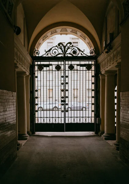 gate of the old house with view on the street