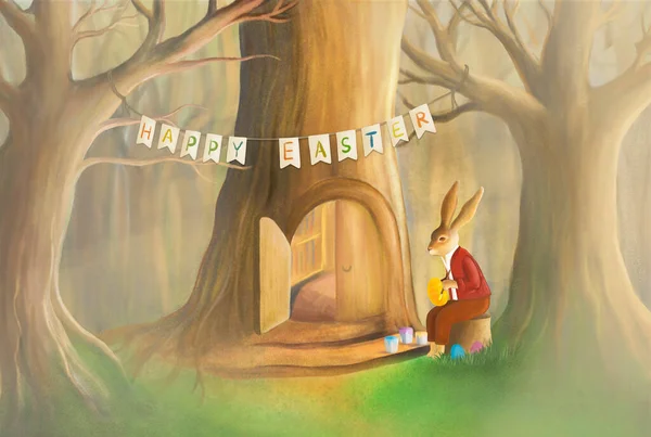 Пасхальный Кролик Готовится Празднику — стоковое фото