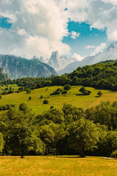 Paisagem Espetacular Parque Nacional Picos Europa Com Naranjo Bulnes Picu — Fotografia de Stock