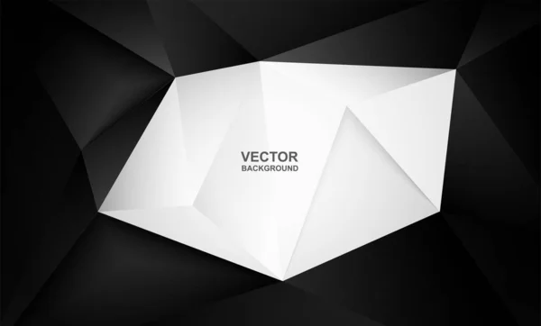 Abstrakt Moderní Pozadí Černobílé Mnohoúhelníkové Pozadí Vektor — Stockový vektor