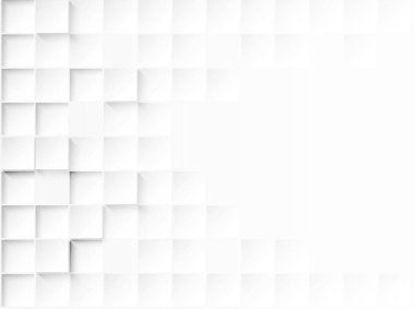 Soyut kağıt kare beyaz arka plan, ışık ve gölge. Vektör.