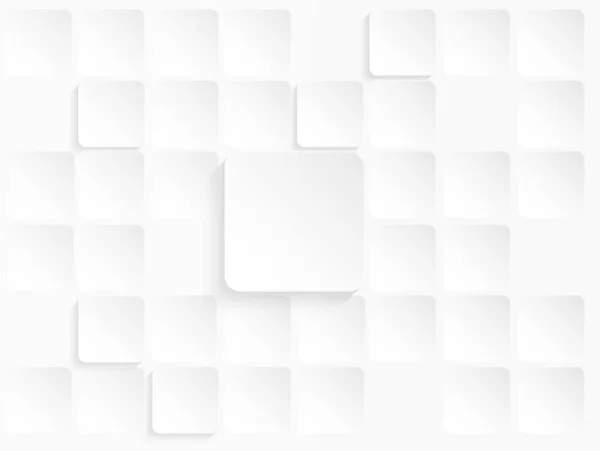 Abstract Carta Quadrata Geometrica Sfondo Bianco Luce Ombra Vettore — Vettoriale Stock