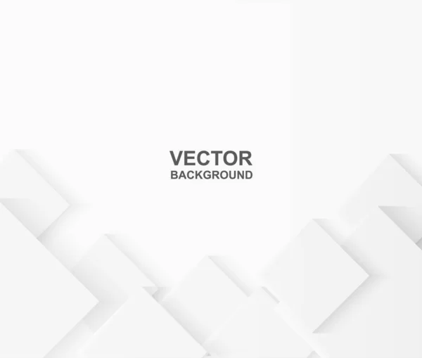 Abstracto Forma Cuadrada Fondo Blanco Luz Sombra Vector — Vector de stock