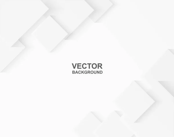 Abstracto Forma Cuadrada Fondo Blanco Luz Sombra Vector — Vector de stock