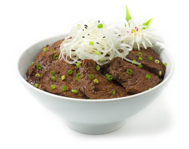 Biftek Biftek Pirinç Kasesi Donburi Orta pişmiş