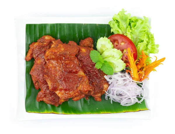 Ayam Golek Pollo Parrilla Con Salsa Crema Coco Estilo Melayu — Foto de Stock