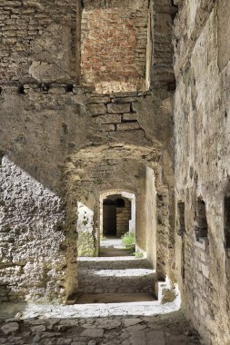 Bir kale kalıntıları içinde