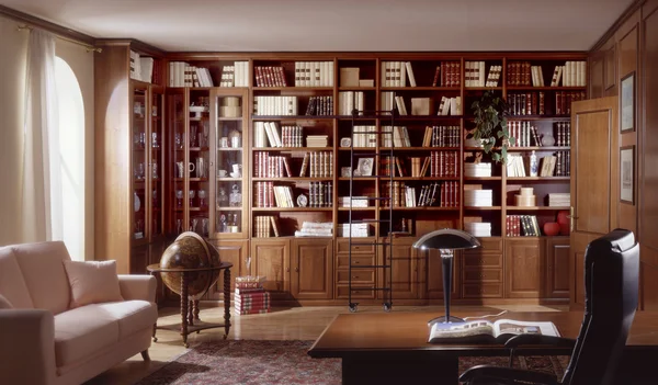 oturma odası, Kütüphane ortamı