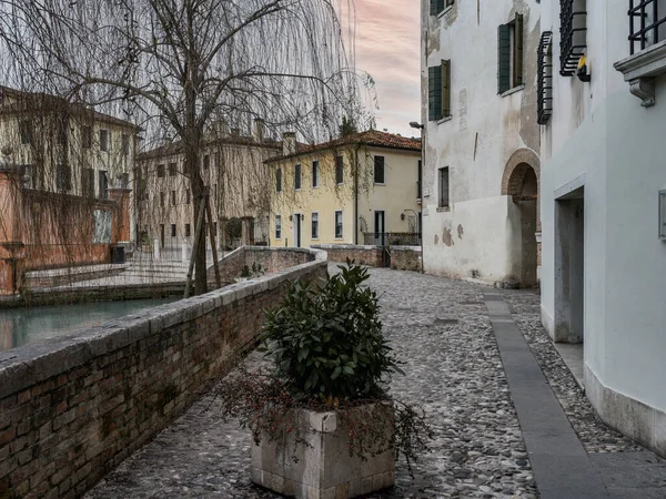 Záblesk Trevisa Historického Města Itálii — Stock fotografie