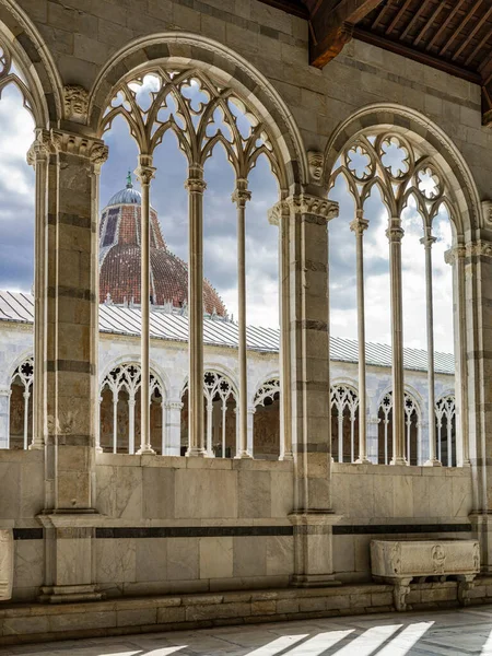 Arcos Antigos Com Colunas Pisa Itália — Fotografia de Stock